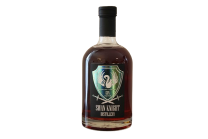 A bottle of Swan Knight Distillery Elderflower and Dark Berry Gin Liqueur