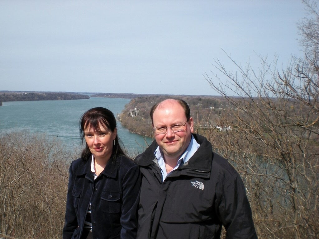 Peter and Claire enjoying nature whilst out on a hike